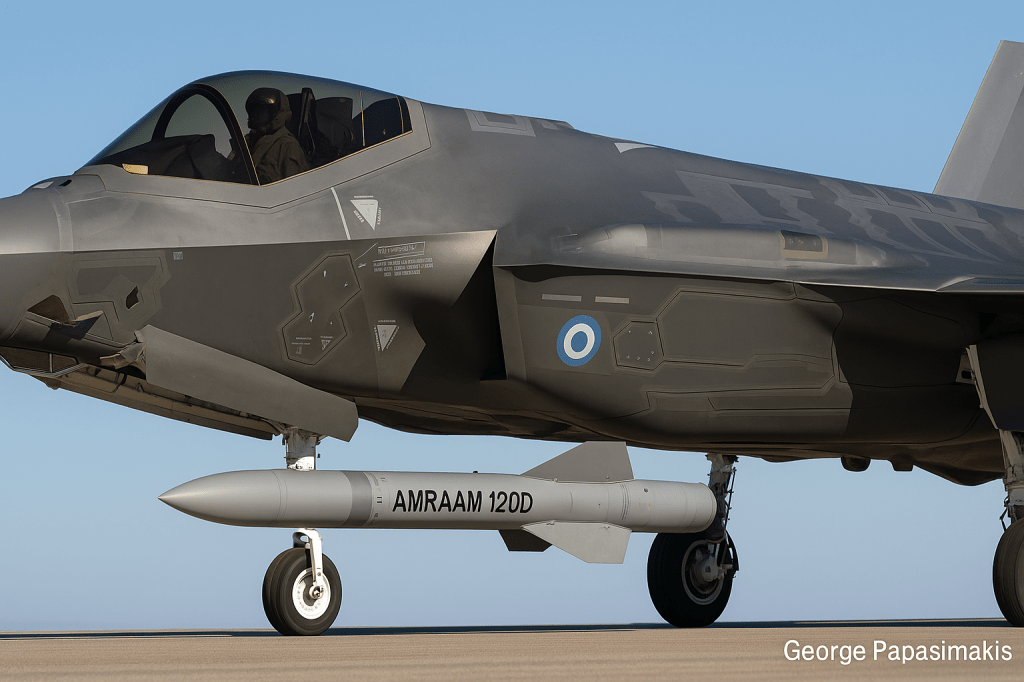 Πύραυλος AMRAAM 120D σε F-35 της Πολεμικής Αεροπορίας - Απεικόνιση 