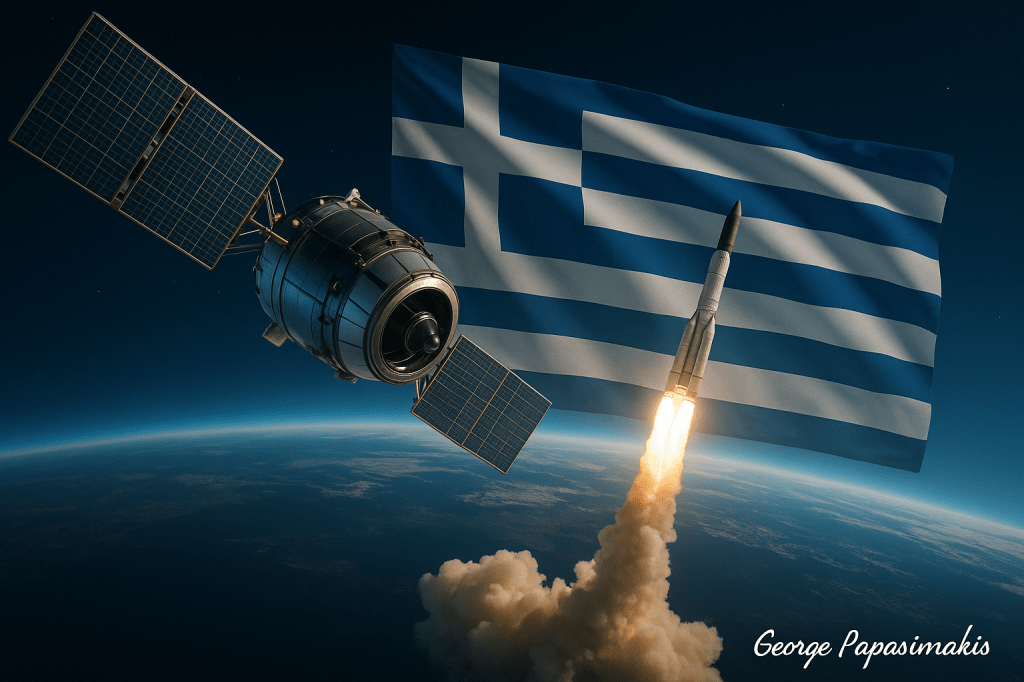 Ελληνικό διαστημικό πρόγραμμα — Δορυφόροι Hellas Sat, IRIS², συστήματα anti-drone CENTAUR και IPERION, εθνική στρατηγική διαστημικής άμυνας.