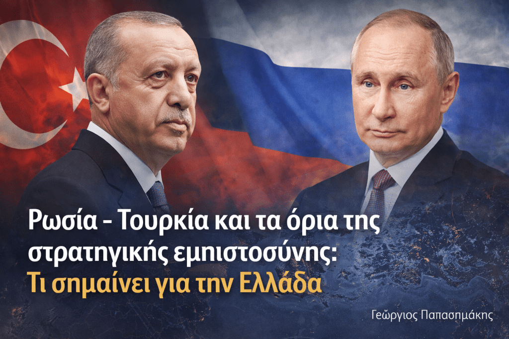 Γεωπολιτική ανάλυση για τη στρατηγική εμπιστοσύνη Ρωσίας και Τουρκίας και τις επιπτώσεις για την Ελλάδα – Γεώργιος Παπασημάκης