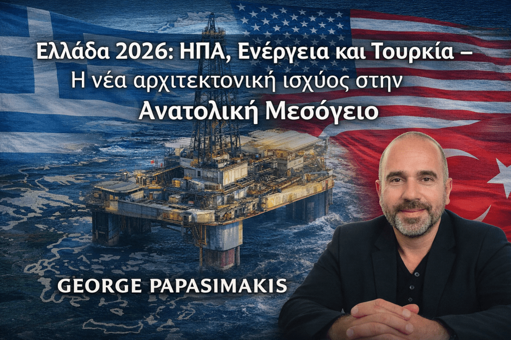 Γεώργιος Παπασημάκης – γεωπολιτική ανάλυση για την Ελλάδα 2026, τις ΗΠΑ, την ενέργεια και την ισορροπία ισχύος στην Ανατολική Μεσόγειο